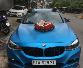 Cho thuê xe hoa cưới BMW Blue 321iGT